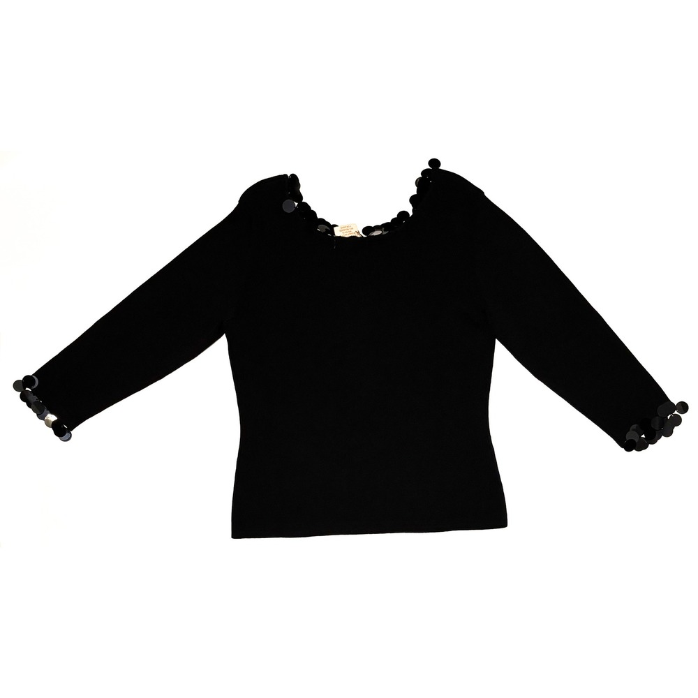 Black Sequins Blouse Size M